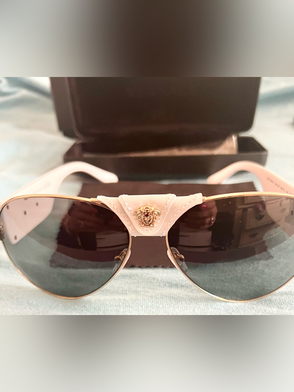 Versace Authentic Medusa Aviator Sunglasses - Picture 2 of 14
